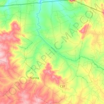 Kipkaren ward topographic map, elevation, terrain