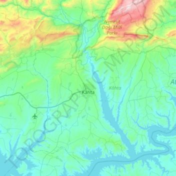 Kâhta topographic map, elevation, terrain