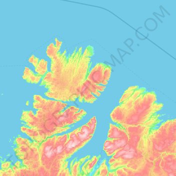 Gamvik topographic map, elevation, terrain