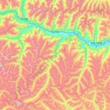 Beba topographic map, elevation, terrain