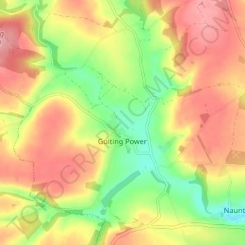 Guiting Power topographic map, elevation, terrain