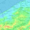 Flandre-Occidentale topographic map, elevation, terrain