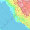 Bushehr Province topographic map, elevation, terrain