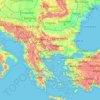 Balkan topographic map, elevation, terrain
