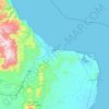 Sur Province topographic map, elevation, terrain