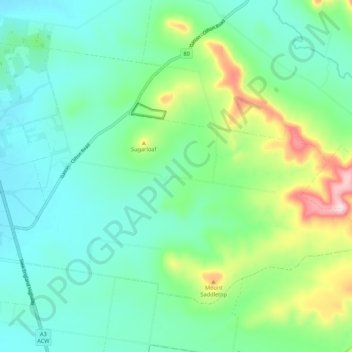 Headington Hill topographic map, elevation, terrain