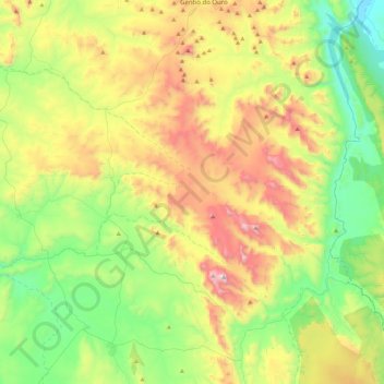 Pituba topographic map, elevation, terrain