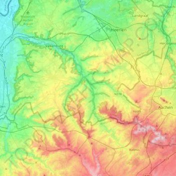 Geul topographic map, elevation, terrain