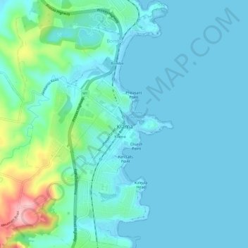 Kiama topographic map, elevation, terrain