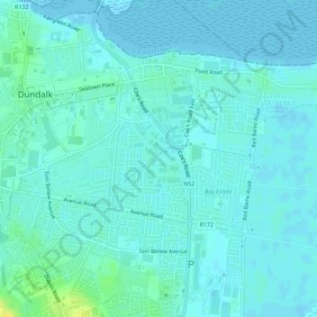 Marshes Lower topographic map, elevation, terrain