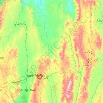 Hopong Township topographic map, elevation, terrain