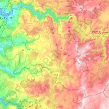 Monfero topographic map, elevation, terrain