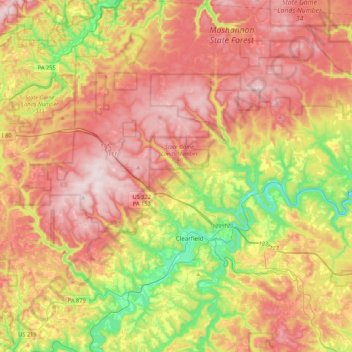 Lawrence Township topographic map, elevation, terrain