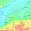 Beshariq District topographic map, elevation, terrain