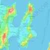 Miramar Peninsula topographic map, elevation, terrain