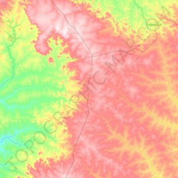 Bandeirantes topographic map, elevation, terrain