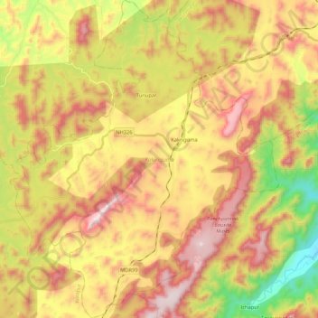 Kakiriguma topographic map, elevation, terrain