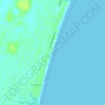 Praia de Guaibim topographic map, elevation, terrain