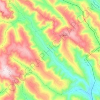 Muko topographic map, elevation, terrain