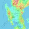 Central Luzon topographic map, elevation, terrain