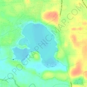 Lake Lawrence topographic map, elevation, terrain