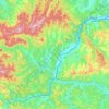 Općina Dvor topographic map, elevation, terrain