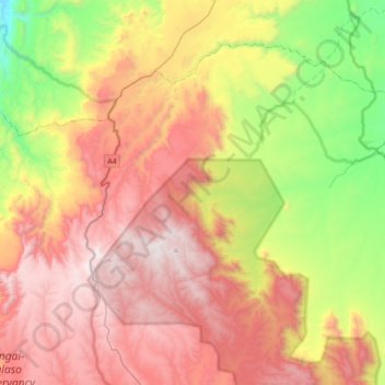 Angata Nayokie ward topographic map, elevation, terrain