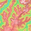 Mount Colah topographic map, elevation, terrain