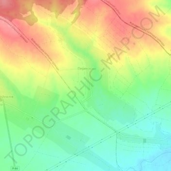 Perekosy topographic map, elevation, terrain