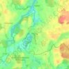 Dannau topographic map, elevation, terrain