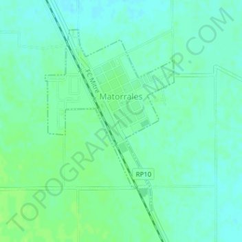 Comuna de Matorrales topographic map, elevation, terrain