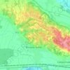 Miradolo Terme topographic map, elevation, terrain
