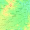 Buay Madang Timur topographic map, elevation, terrain