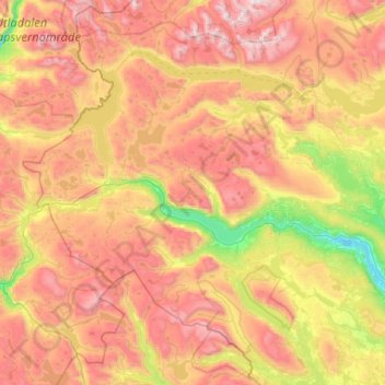 Vang topographic map, elevation, terrain