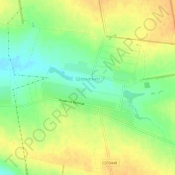 Shevchenko topographic map, elevation, terrain