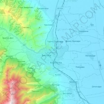 Dragor topographic map, elevation, terrain