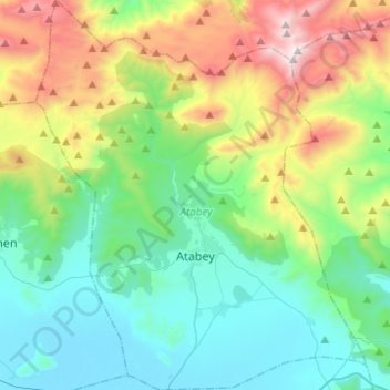 Atabey topographic map, elevation, terrain