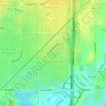 Applewood Park topographic map, elevation, terrain