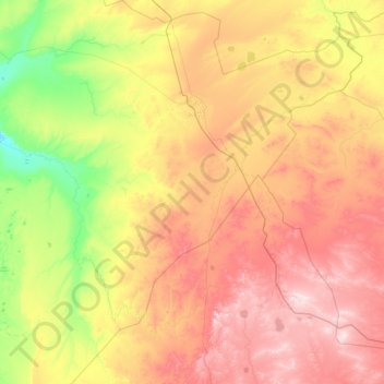 Arkalyk topographic map, elevation, terrain