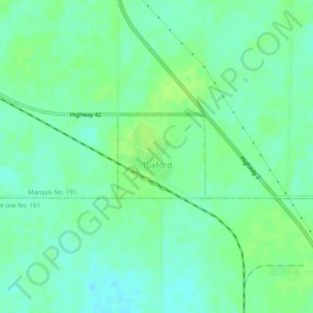 Tuxford topographic map, elevation, terrain