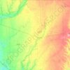 Rush County topographic map, elevation, terrain