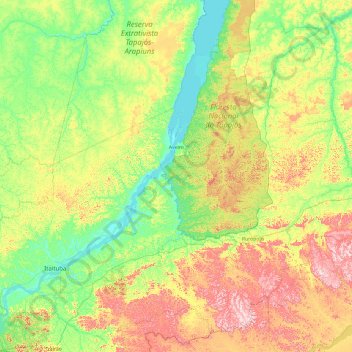 Aveiro topographic map, elevation, terrain