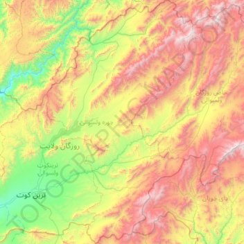 Chora topographic map, elevation, terrain