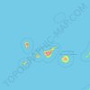 Kanarische Inseln topographic map, elevation, terrain