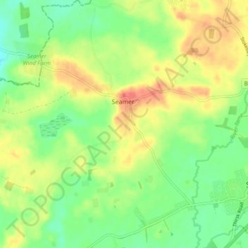 Seamer topographic map, elevation, terrain