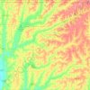 Cass County topographic map, elevation, terrain