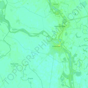 Kolárovo topographic map, elevation, terrain