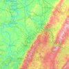 Condado de Fayette topographic map, elevation, terrain