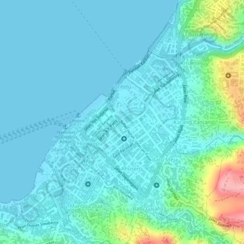 Uritetu topographic map, elevation, terrain