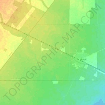 Taco Pozo topographic map, elevation, terrain